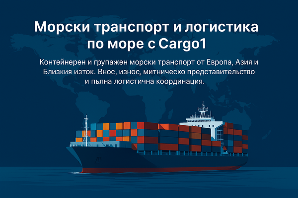 Морски транспорт и логистика по море с Cargo1